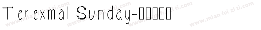Terexmal Sunday字体转换
